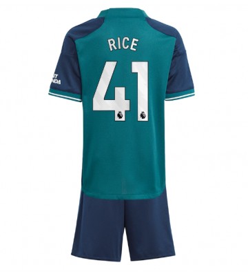 Arsenal Declan Rice #41 Replica Third Stadium Kit for Kids 2023-24 Short Sleeve (+ pants)